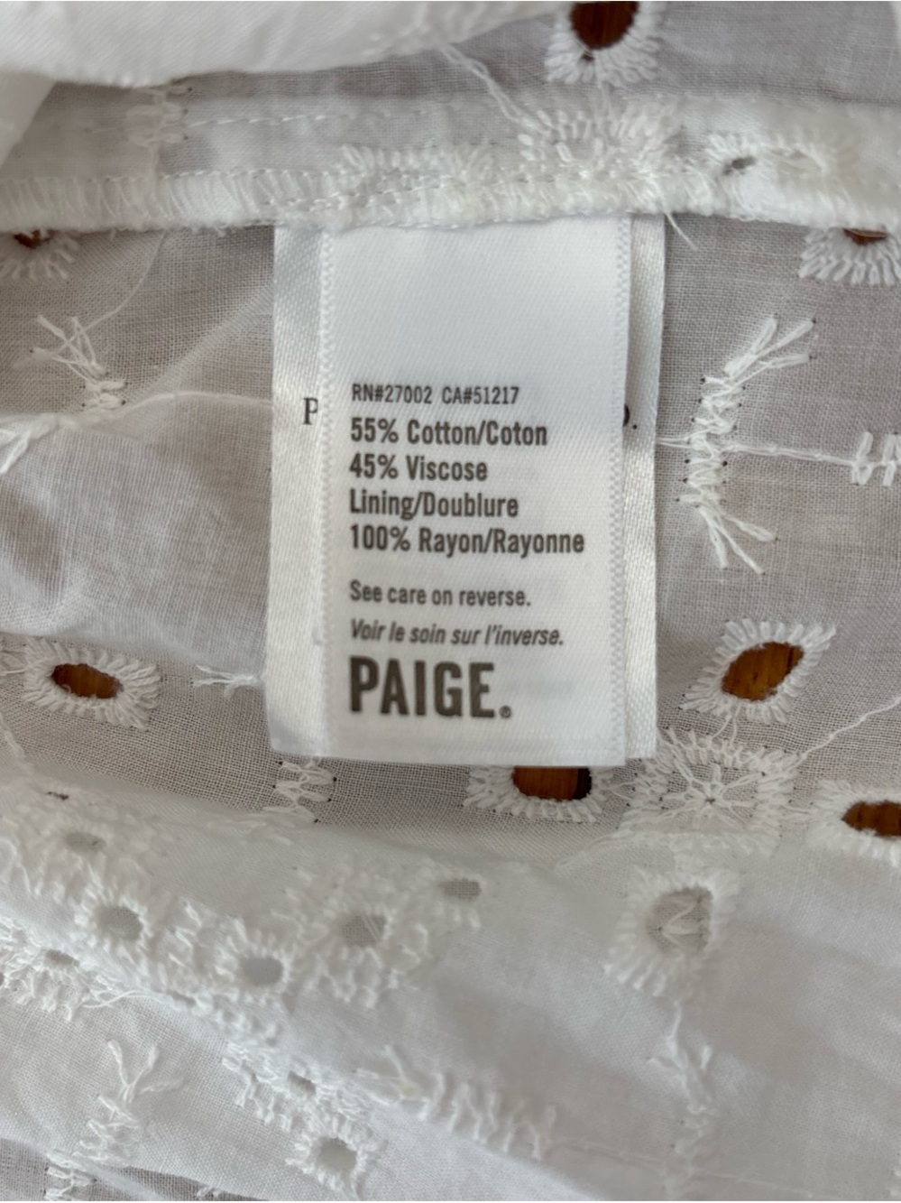 PAIGE White Eyelet Dress with Lace Trim - Picture 8 of 10